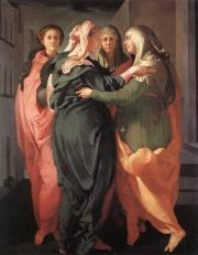 Vizitáció – Jacopo Pontormo (1528-29 Oil on wood,  San Michele, Carmignano, Firenze)